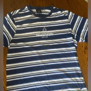 Huf blue and white striped shirt